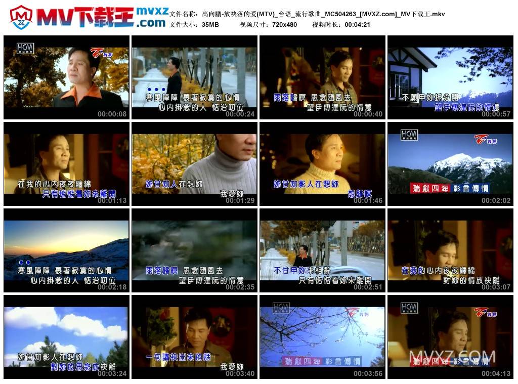 高向鹏-放袂落的爱(MTV)_台语_流行歌曲_MC504263